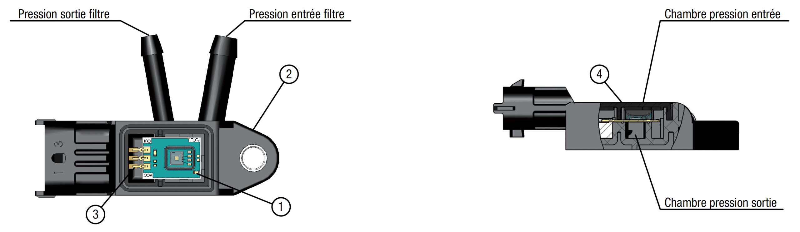 Élément de filtre de gaz d'échappement